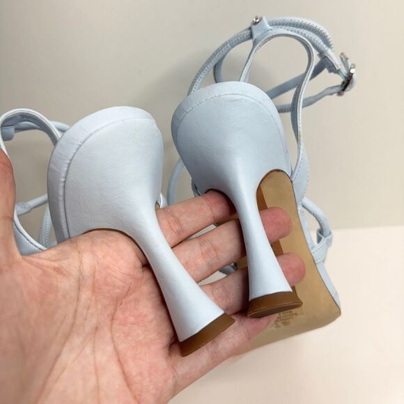 Sam Edelman Size 10 Elegant Blue Quilted Women's Sandals - Picture 5 of 8